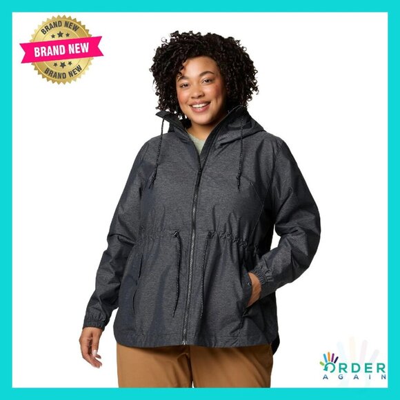 Waterproof Rain Jacket Mesh Lined Classic Fit Trench Style Outdoor Wear